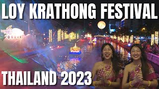 Loy Krathong 2023 Bangkok Thailand [upl. by Nreval920]