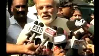 Modi meets mother on 63rd bday thanks supporters [upl. by Ettena]