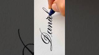 Lettering name “Daniel” calligraphy lettering handwriting brushpen art [upl. by Anniken]