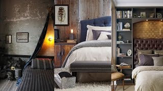 Stylish Masculine Bedroom Ideas Mens Bedroom Design and Inspo [upl. by Enimrac73]