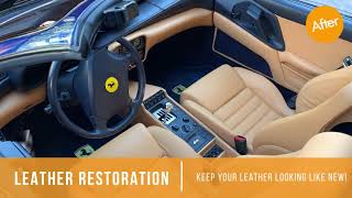 Ferrari Leather Restoration  Restore your Car Seats [upl. by Ratep356]