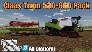 Claas Trion 530660 Pack  FS22 mod for all platforms [upl. by Older854]