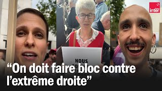 quotOn doit faire bloc contre lextrême droitequot  des électeurs de gauche au meeting du NFP [upl. by Adlai]