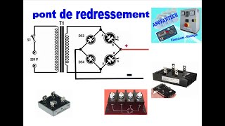 redressement courant pont de diode et explication [upl. by Thurmann]