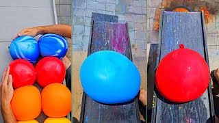 ✨🎈Breaking Colourful Water Balloons  Balloons Drop From Roof 💥💫 [upl. by Esalb]