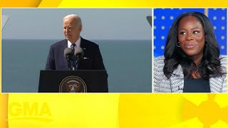 A look at President Bidens speech in Normandy [upl. by Retha]