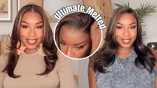 DETAILED FREE PARTING WIG INSTALL😍Get Layers Straight Style Without Cutting Myfirstwig [upl. by Laszlo]