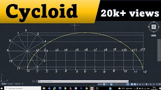 cycloid in easy way auto cad  in telugu [upl. by Merce]