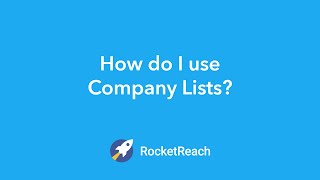 How to Use Company Lists [upl. by Hungarian]