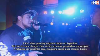 Aczino Round 2 vs Klan  LETRA  Iron Battles  Argentina 2017 [upl. by Aiker]