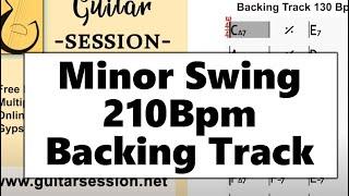 Minor Swing 210bpm Play Along 10mn backing track [upl. by Jez]