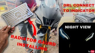 R15 V4 DRL MODIFIED ❤️‍🔥 CONNECTED TO INDICATOR  R15 MODIFICATIONS  DJI ACTION 2 [upl. by Nyrol]