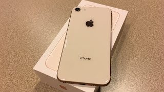 iPhone 8 Gold Unboxing amp First Impressions [upl. by Emelia]