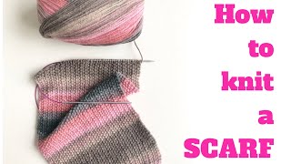 HOW TO KNIT A SCARF  Hayfield Scarf  TeoMakes [upl. by Aisela]