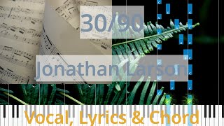 🎹3090 Chord amp Lyrics Jonathan Larson Synthesia Piano [upl. by Charmion]