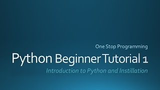 Python Beginner Tutorial 1 For Absolute Beginners [upl. by Nanyk]