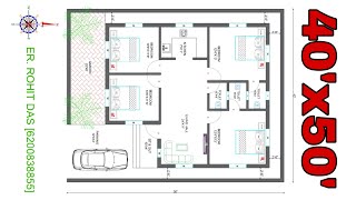 40x50 house plan 50x40 house plan 40x50 ghar ka naksha 40 by 50 house plan [upl. by Montford]