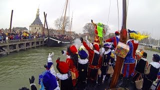 Intocht Sinterklaas Hoorn 2013  boottocht stoomboot GoPro [upl. by Sekyere]