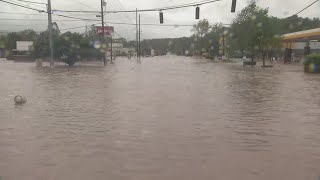 Lifethreatening flooding in Asheville National Weather Channel gives update [upl. by Etteuqaj]