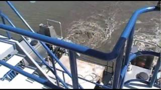 Hydraulic Thrusters 600hp Shallow Draft Barge [upl. by Bresee472]