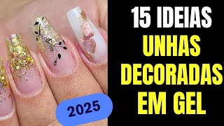 UNHAS DECORADAS EM GEL 2025 [upl. by Omer]