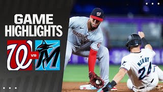 Nationals vs Marlins Game Highlights 9324  MLB Highlights [upl. by Erinn768]