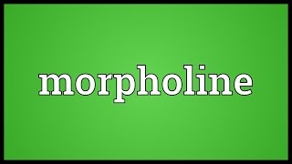 Morpholine Meaning [upl. by Necyrb]