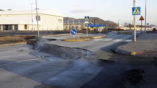 Brodelnder Vulkan so schlimm sieht es in Grindavik auf Island nach den Erdbeben aus [upl. by Yl]