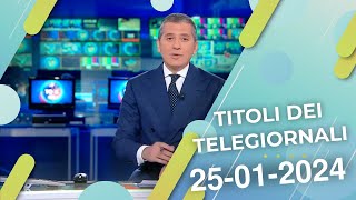 Titoli dei telegiornali del 25012024 [upl. by Nnahgaem487]