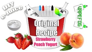 DIY Original Recipe Series Strawberry Peach Yogurt  VAPEFOG [upl. by Trepur]