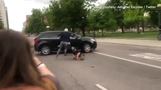 RAW Graphic video shows protester run over in Denver [upl. by Mathia]