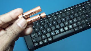 Wireless keyboard battery replacement [upl. by Ahto]