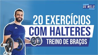 20 EXERCÍCIOS COM HALTERES  TREINO EM CASA 💪🏡 [upl. by Pachton]