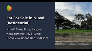 Lot For Sale in Nuvali Residential [upl. by Daberath]