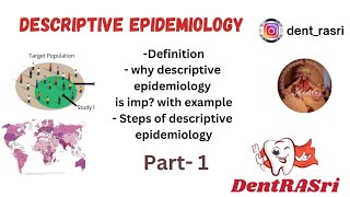 Descriptive epidemiology Part1  PHD  easy dentistry lecture Dental notes epidemiology dental [upl. by Noryak]