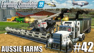 Big SOYBEANS Harvest with the NEW CLAAS TRION  Aussie Farms 42  Farming Simulator 22 [upl. by Halueb]