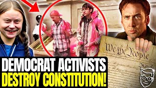 Lib Activists ATTACK amp DESECRATE US Constitution Archives EVACUATED 🚨 [upl. by Jeffry273]