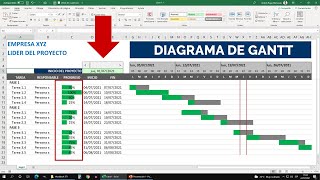 Cómo Crear un DIAGRAMA DE GANTT Interactivo y Dinámico en Excel [upl. by Kelwunn]