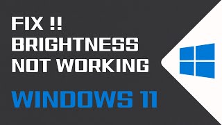 Windows 11 Laptop Brightness Not Working  How to Fix It [upl. by Mcbride61]