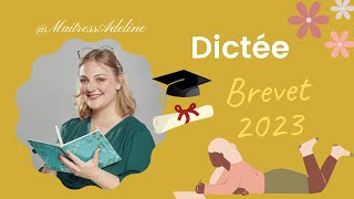 Dictée Brevet 2023 [upl. by Ahsiuqram744]