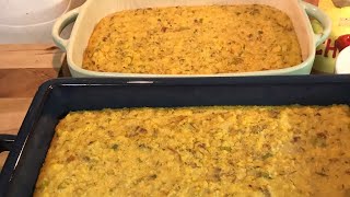 OLD SCHOOL CORNBREAD DRESSING HAPPY THANKSGIVING 🦃 [upl. by Ettevram621]