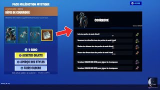 FORTNITE  LISTE COMPLÈTE Défis skin courroux [upl. by Saduj]