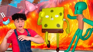 ¿Puede BOB ESPONJAEXE y sus AMIGOS sobrevivir a un TSUNAMI DE LAVA [upl. by Valentin]