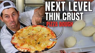 Best Thin Crust Pizza Dough for Home  Next Level [upl. by Sacul472]