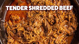 Beef Barbacoa Recipe Tender Mexican Shredded Beef [upl. by Housum]