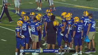 WIlliamsburg vs Mariemont Varsity Football 93123 [upl. by Arvell]