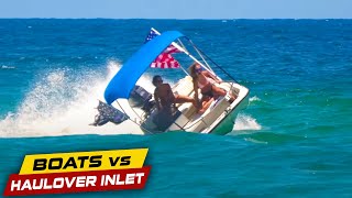 BLUE TOP LEGEND VS BOCA INLET   Boats vs Haulover Inlet [upl. by Takakura]