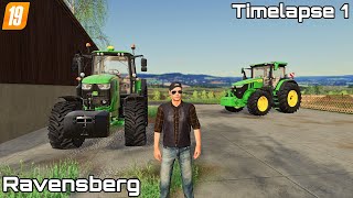 Precision Farming amp New Farm  Ravensberg  FS19 timelapse 01 [upl. by Nosyarg]