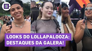 Lollapalooza Looks do público têm peitos livres inspiração em Luísa Sonza e transparências [upl. by Grissom620]