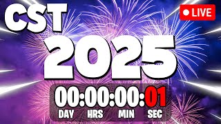 NEW YEARS 2025 COUNTDOWN LIVE 🔴 247 amp Central Standard Time CST New Year Countdown [upl. by Roosnam649]